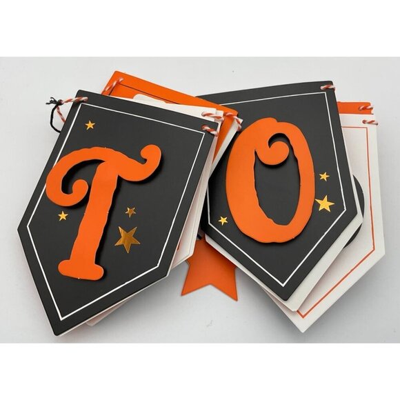 Halloween Boo! Banner & Trick or Treat Garland with Orange Pom Accents Set - Picture 3 of 6